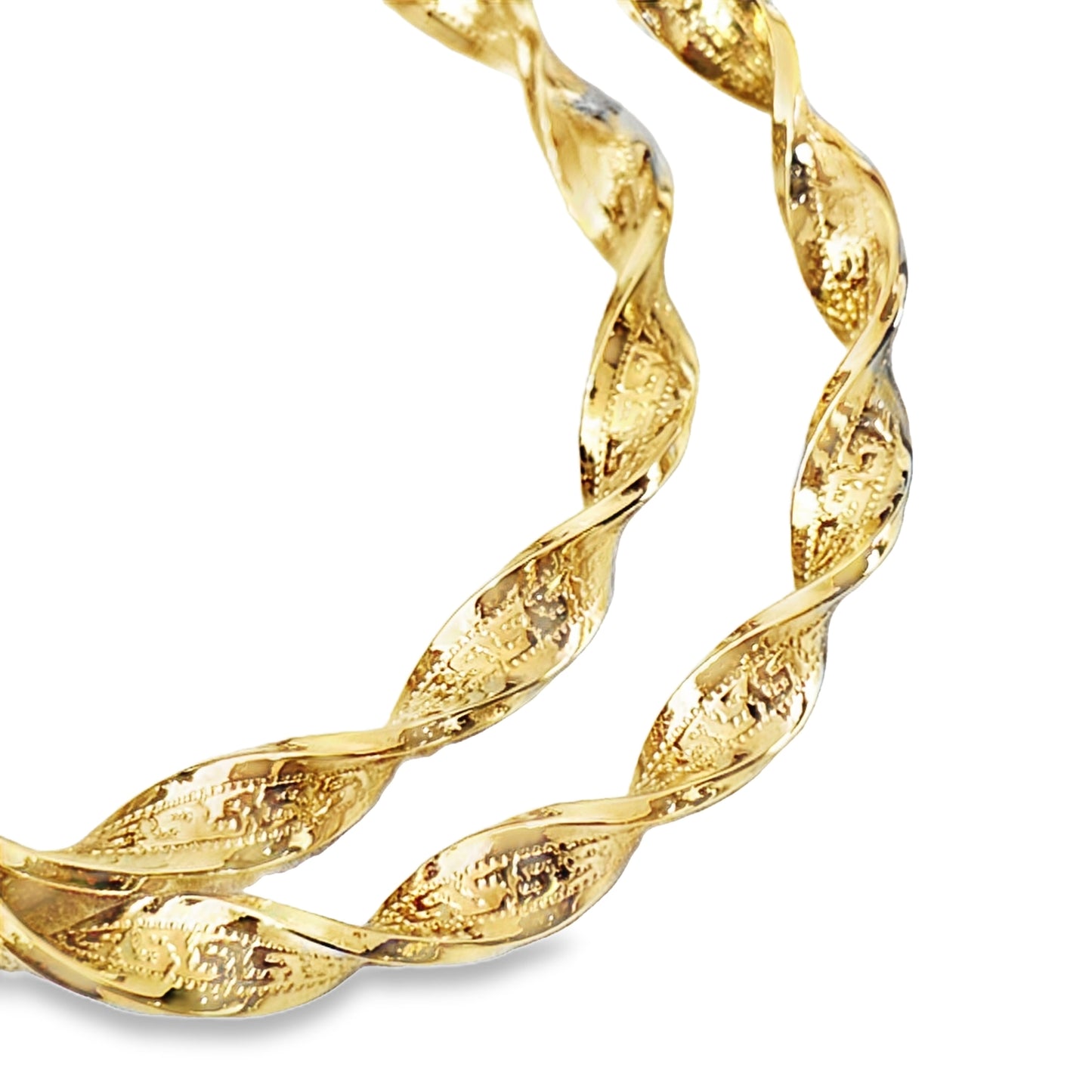 14KT Elegant Twisted Gold Earrings