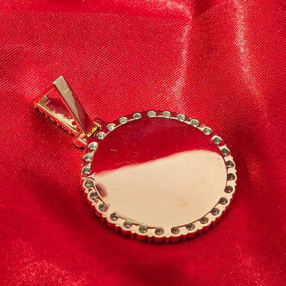 10K Yellow Gold Diamond Memory Frame Pendant 0.13ctw