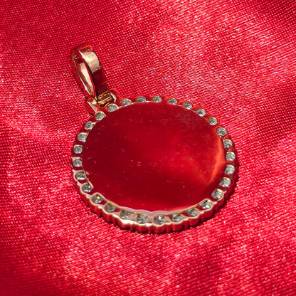 10k Yellow Gold Diamond Memory Frame Pendant 0.14 ctw