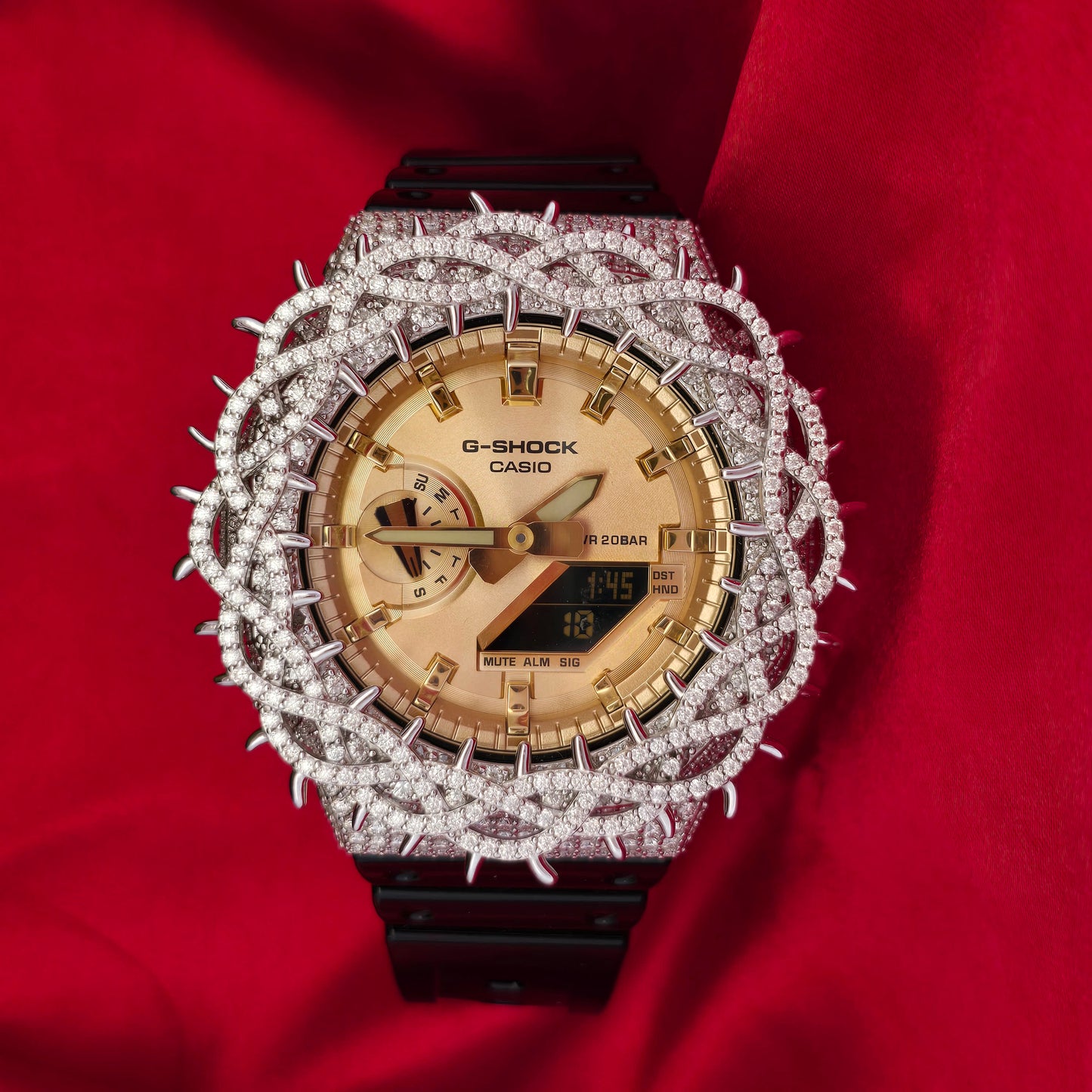 Iced Out Casio G-Shock 8.50 Ctw Moissanite