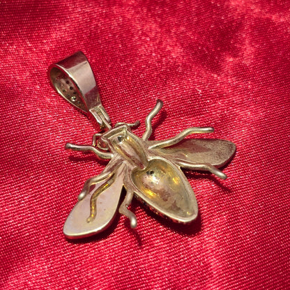 10k Yellow Gold Diamond Iced Bee Pendant 1.25 ctw
