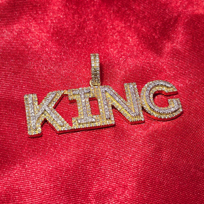 King Pendant 0.68 ct. Diamond 10K Yellow Gold