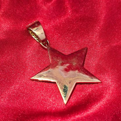 10k Yellow Gold Diamond Star Pendant 2.10 ctw