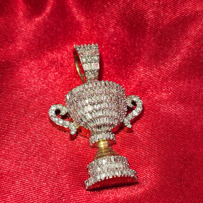 10k Yellow Gold Diamond Champion Cup Pendant 1.62 ctw