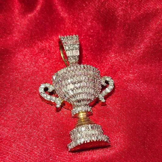 10k Yellow Gold Diamond Champion Cup Pendant 1.62 ctw