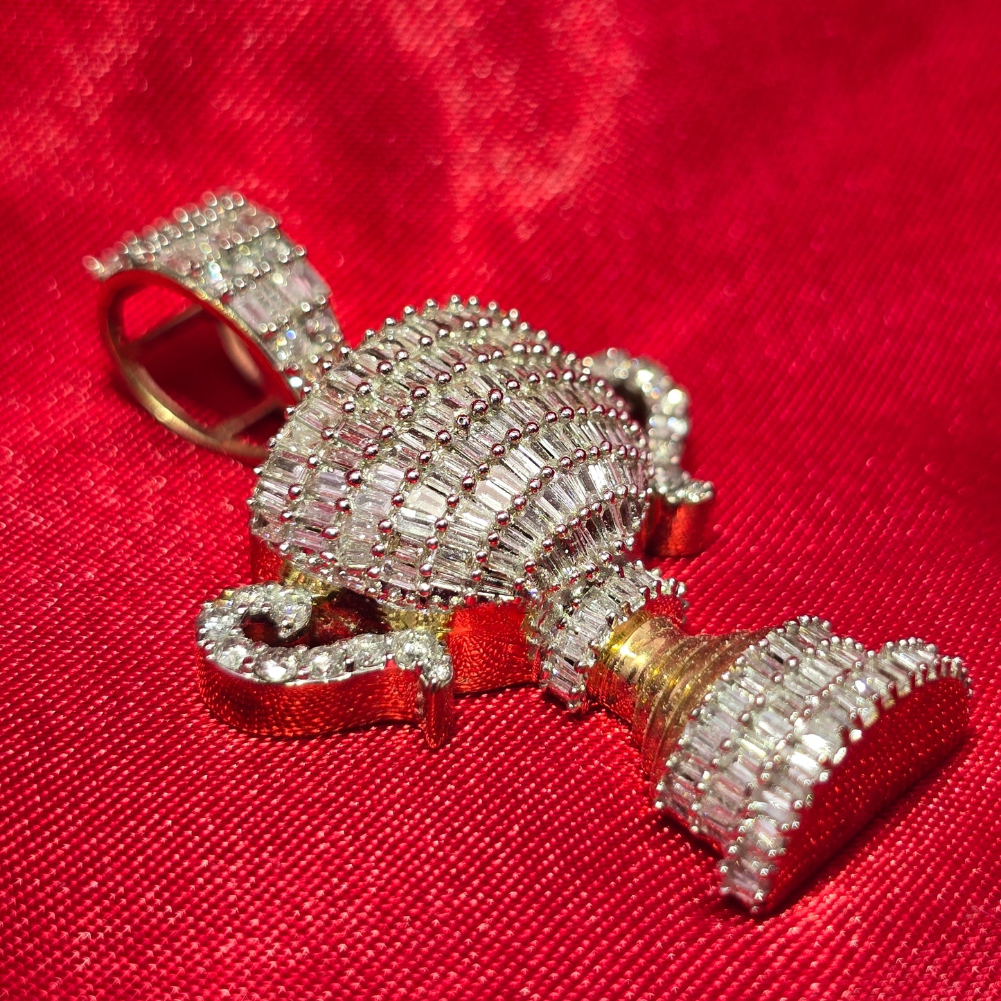 10k Yellow Gold Diamond Champion Cup Pendant 1.62 ctw