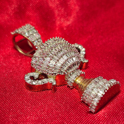 10k Yellow Gold Diamond Champion Cup Pendant 1.62 ctw