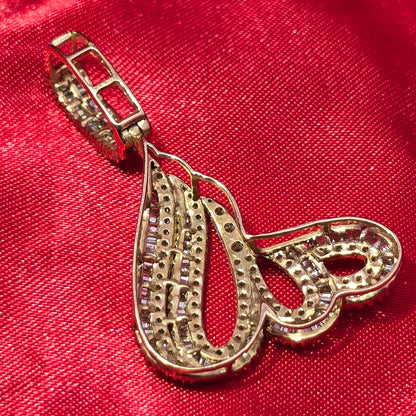 10k Yellow Gold Diamond Allah Pendant 2.25 ctw