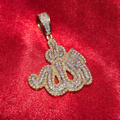 Allah Pendant 0.75 ctw Diamond 10K Yellow Gold