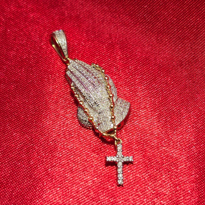 Jesus Cross Pendant 0.34 ctw Diamond 10K Yellow Gold