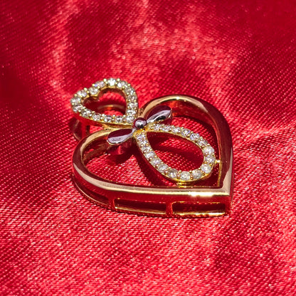 Heart Pendant 0.27 ctw Diamond 10K Yellow Gold
