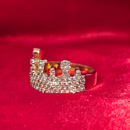 Crown Ring 1.15 ctw Diamond 10K Yellow Gold