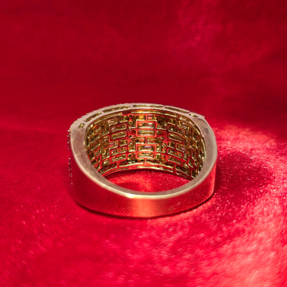 Round Cut Ring 3.50 ctw Diamond 10K Yellow Gold