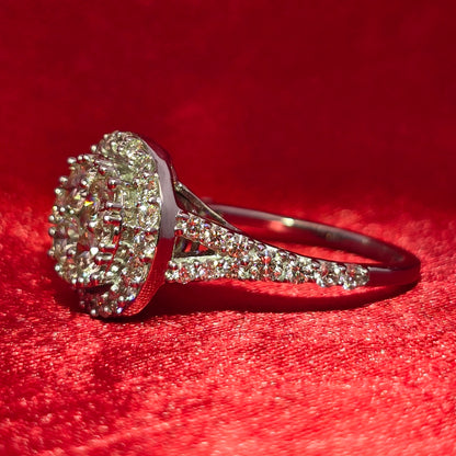 Engagement Ring 1.47 ctw Diamond 14K White Gold