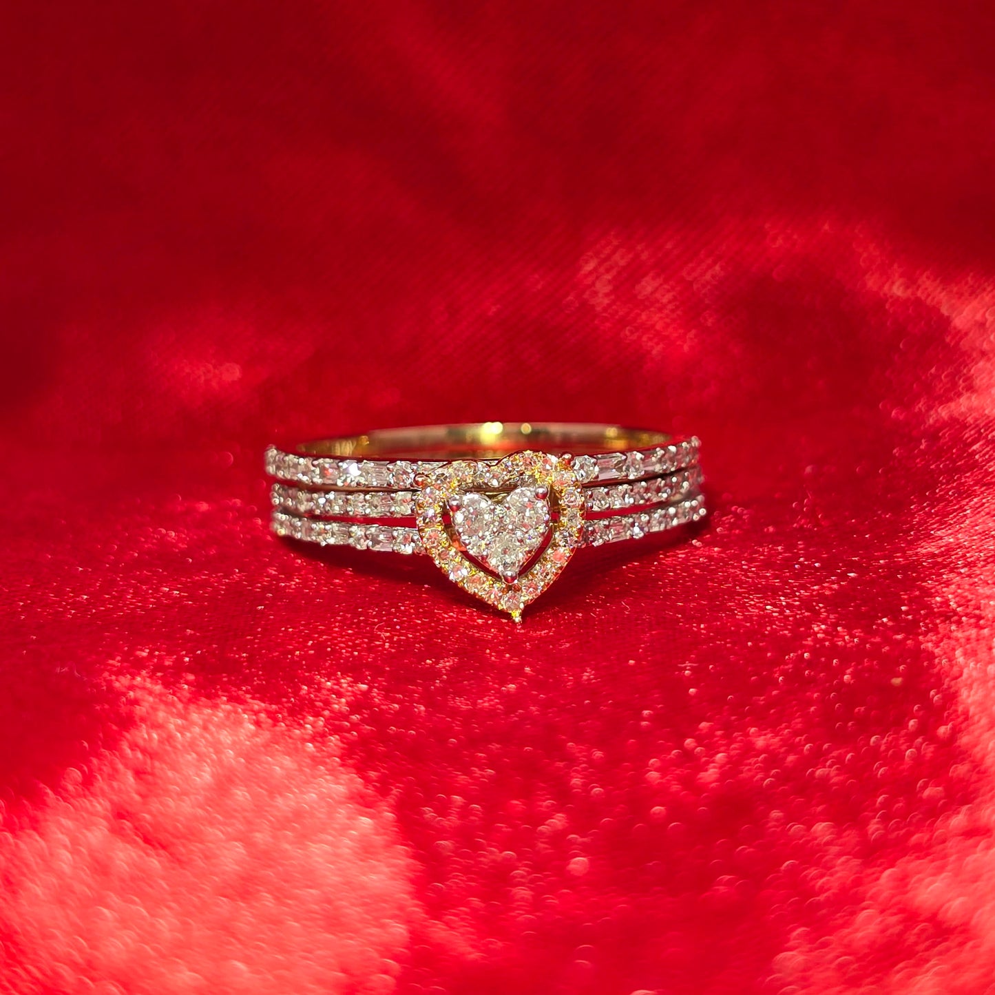 Diamond Heart Shaped Ring 0.50 ctw 10K Yellow Gold