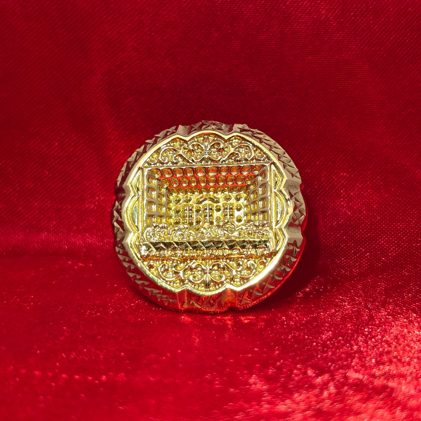 Apostles The Last Supper Round Ring 10K Gold