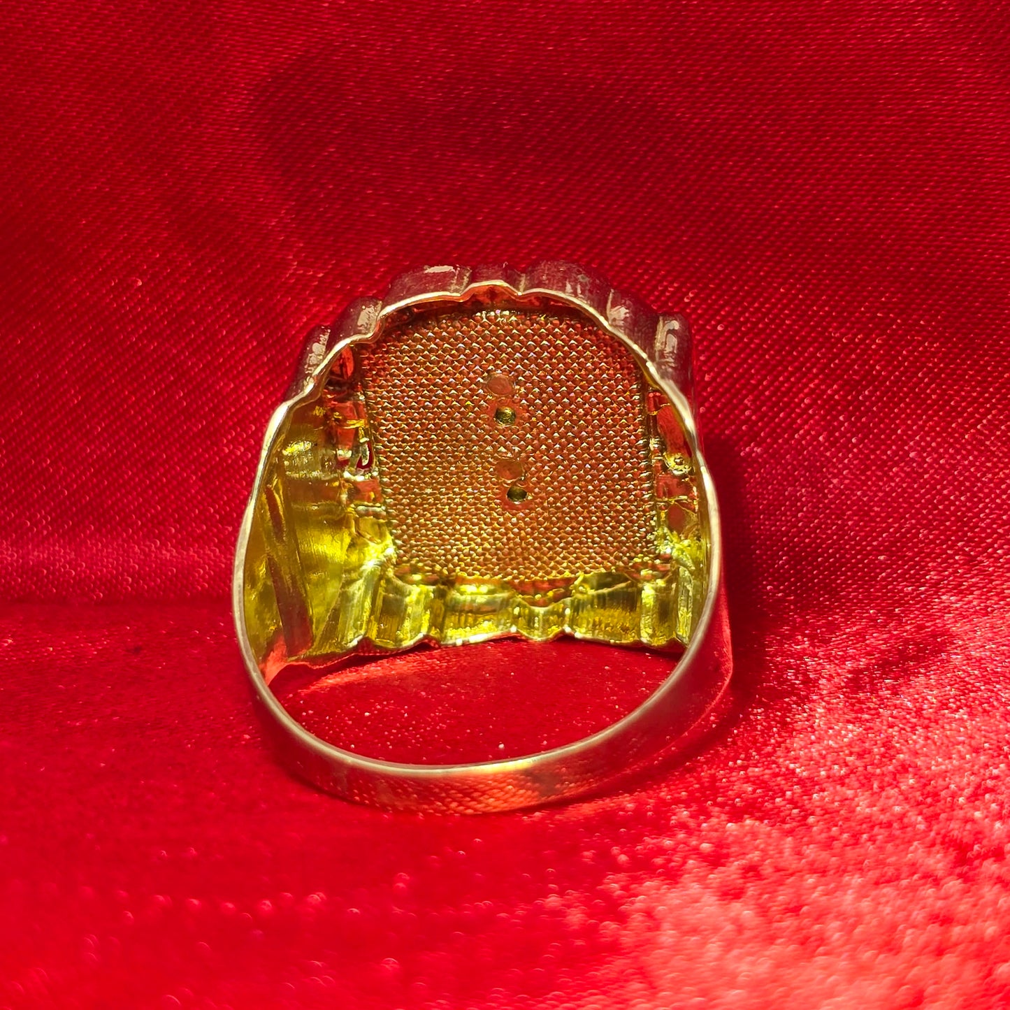 10K Mens Jesus Head Stylish Gold Ring