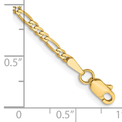 14k 2.25mm Flat Figaro Chain