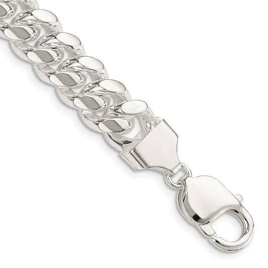 Sterling Silver 10.7mm Polished Domed Curb Chain