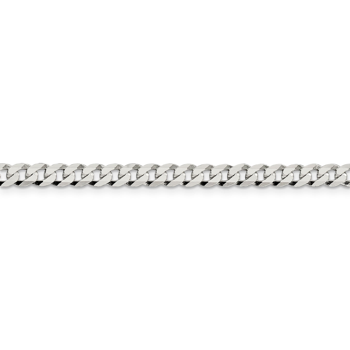 Sterling Silver 4.7mm Flat Curb Chain