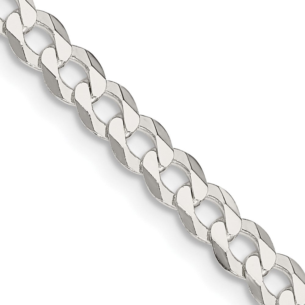 Sterling Silver 4.7mm Flat Curb Chain