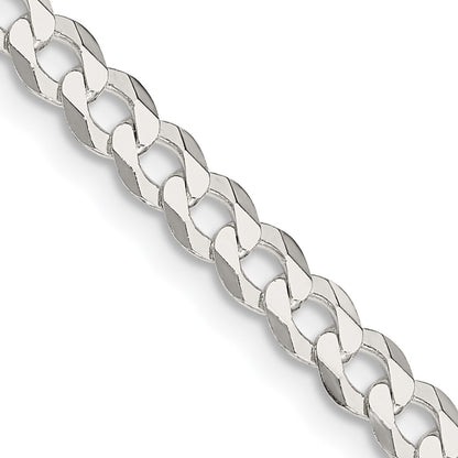 Sterling Silver 4.7mm Flat Curb Chain