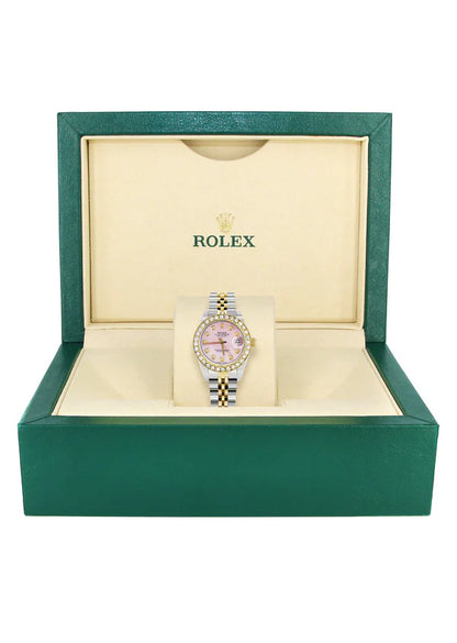 Women's Rolex Datejust 2.00 ctw Diamond Bezel Watch 26mm Pink Dial