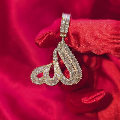 10k Yellow Gold Diamond Allah Pendant 2.25 ctw