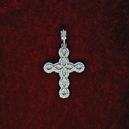 Diamond Cross Pendant 0.68 ct. 10K White Gold