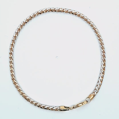 10K Franco Two Tone Bracelet