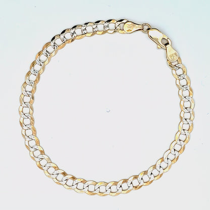 10K Diamond Cut Cuban Bracelet 5.8MM