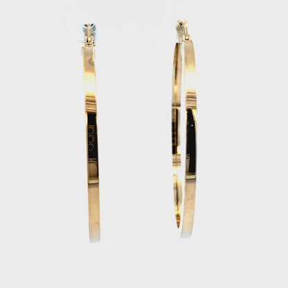 14KT Elegant Solid Gold Hoop Earrings