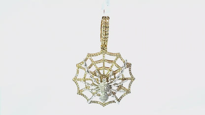 Spider Web Pendant 1.875 Ct. Diamond 10K Yellow Gold