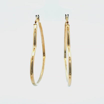 10KT Gold Heart Shaped Hoop Earrings