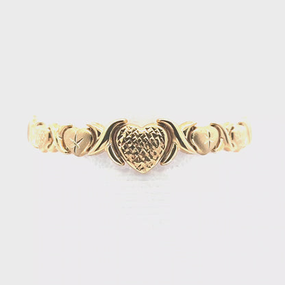 10K XO Bracelet with Heart