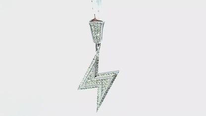 Lightning Bolt Pendant 0.5 Ct. Diamond 925 Silver