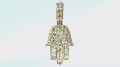 Hamsa Hand 10K Yellow Gold 1.50ctw Diamond