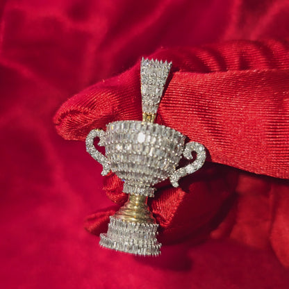 10k Yellow Gold Diamond Champion Cup Pendant 1.62 ctw