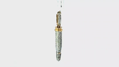 Bullet Pendant 0.5 Ct. Diamond 10K Yellow Gold