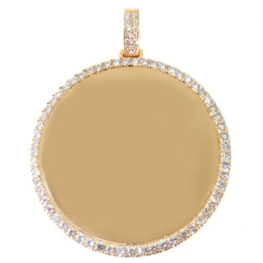 14k gold 1.5ctw apx Custom  Memory Pendant with rolo chain